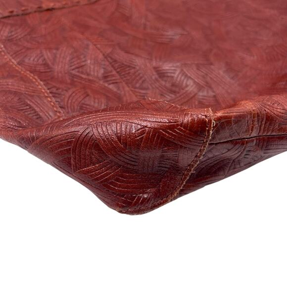 The Sak Brown Braided Boho Leather Foldover Adjustable Strap Medium Crossbody - Picture 8 of 15